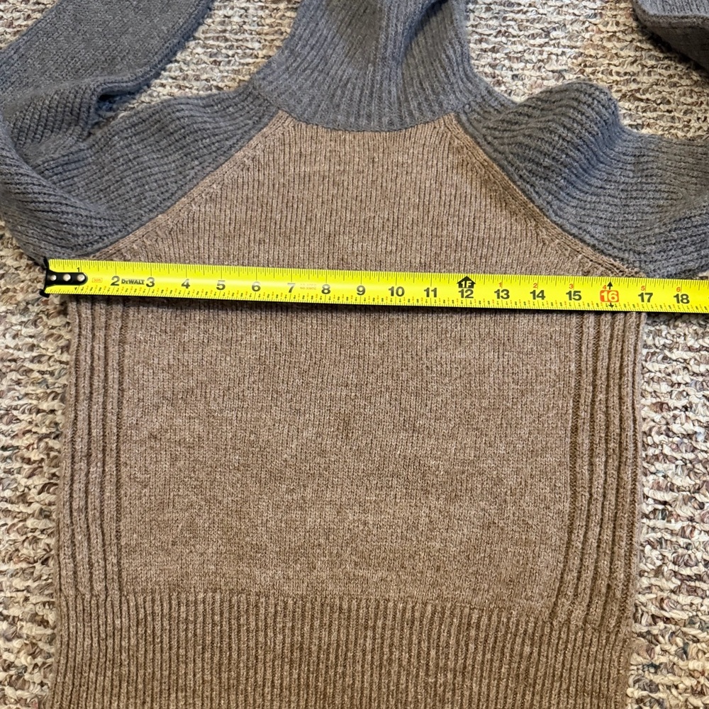 Tory Burch Brown and Gray Moreno Wool Blend Turtleneck Sweater, Size S - Picture 12 of 12